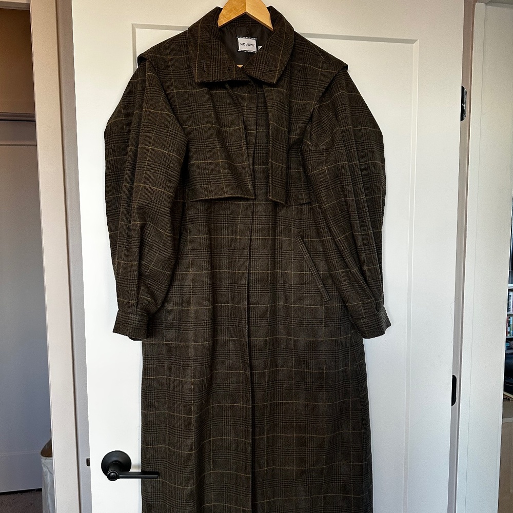Moussy long plaid coat